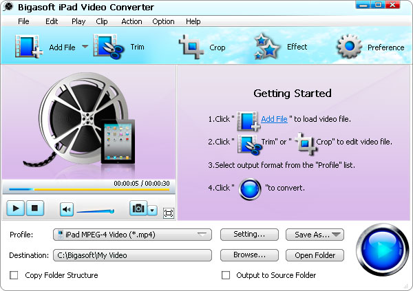 Bigasoft iPad Video Converter 5.7.0.8427 Multilingual Screen-shot-600tQg3W