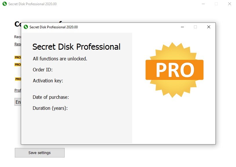 instaling Secret Disk Professional 2023.04