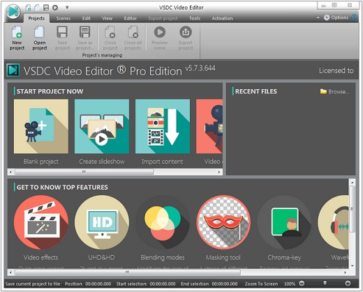 Editor professional. Video Editor Pro. VSDC Video Editor Pro 8. VSDC Video Editor Pro 7.1.13.433. Scene Projects.